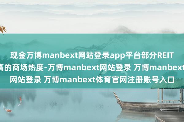 现金万博manbext网站登录app平台部分REITs在刊行阶段呈现出较高的商场热度-万博manbext网站登录 万博manbext体育官网注册账号入口