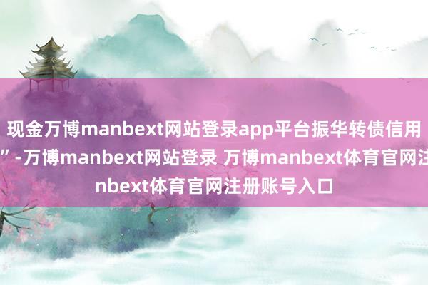 现金万博manbext网站登录app平台振华转债信用级别为“AA”-万博manbext网站登录 万博manbext体育官网注册账号入口
